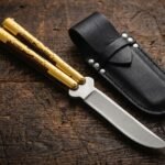 Bear Handmade 440C Stainless Steel Original Filipino Balisong Butterfly Knife with Brass and Kamagong Wood Handle | 24cm EDC Flipper Gift for Him | BF-13