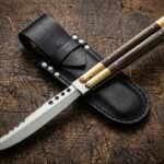Glow Worm Handmade VG10 Super Steel Original Filipino Balisong Butterfly Knife with Brass and Kamagong Wood Handle | 24cm EDC Flipper Gift for Him | BF-51