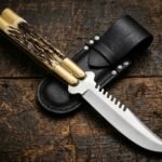 Banded Sugar Ant Handmade 440C Stainless Steel Original Filipino Balisong Butterfly Knife with Brass and Philippine Deer Horn Handle | 29cm Full Size Collector Gift | BF-04