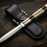 Glass Lizard Handmade VG10 Super Steel Original Filipino Balisong Butterfly Knife with Brass, Bone and Kamagong Wood Handle | 24cm EDC Flipper Gift for Him | BF-50