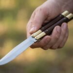 Deer Handmade VG10 Super Steel Original Filipino Balisong Butterfly Knife with Brass and Kamagong Wood Handle | 24cm EDC Flipper Gift for Him | BF-32