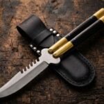 Beetle Handmade 440C Stainless Steel Original Filipino Balisong Butterfly Knife with Brass and Kamagong Wood Handle | 24cm EDC Flipper Gift for Him | BF-14