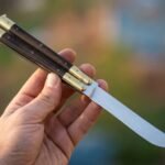 Fox Handmade VG10 Super Steel Original Filipino Balisong Butterfly Knife with Brass and Kamagong Wood Handle | 24cm Lightweight Flipper Gift | BF-46