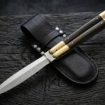 Donkey Handmade VG10 Super Steel Original Filipino Balisong Butterfly Knife with Brass and Kamagong Wood Handle | 24cm Lightweight Flipper Gift | BF-34