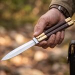 Hare Handmade High Carbon Steel Original Filipino Balisong Butterfly Knife with Brass and Kamagong Wood Handle | 24cm EDC Flipper Gift for Him | BF-56