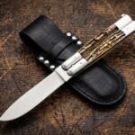 Musang Asian Palm Civet Handmade 440C Stainless Steel Original Filipino Balisong Butterfly Knife with Brass and Deer Horn Handle | 29cm Full Size Collector Gift | BF-07