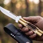 Antelope Handmade 440C Stainless Steel Original Filipino Balisong Butterfly Knife with Brass and Philippine Deer Horn Handle | 24cm EDC Flipper Gift for Him | BF-06