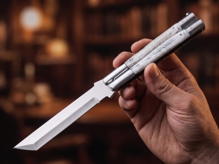 Moorhen Handmade D2 Tool Steel Original Filipino Balisong Butterfly Knife with Stainless Steel and Bone Handle
