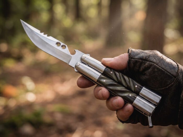 Argentine Ant Handmade 440C Stainless Steel Original Filipino Balisong Butterfly Knife with Stainless Steel and Carabao Horn Handle