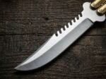 Close up of the Banded Sugar Ant balisong butterfly knife blade