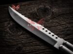Close up of the Common Buzzard balisong butterfly knife blade