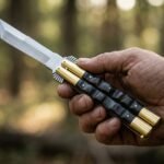 Crane Handmade VG10 Super Steel Original Filipino Balisong Butterfly Knife with Brass and Carabao Horn Handle | 29cm Full Size Collector Gift | BF-30