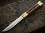 Deer balisong butterfly knife open with the blade showing