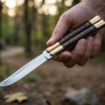 Eel Handmade VG10 Super Steel Original Filipino Balisong Butterfly Knife with Brass and Kamagong Wood Handle | 24cm Lightweight Flipper Gift | BF-40