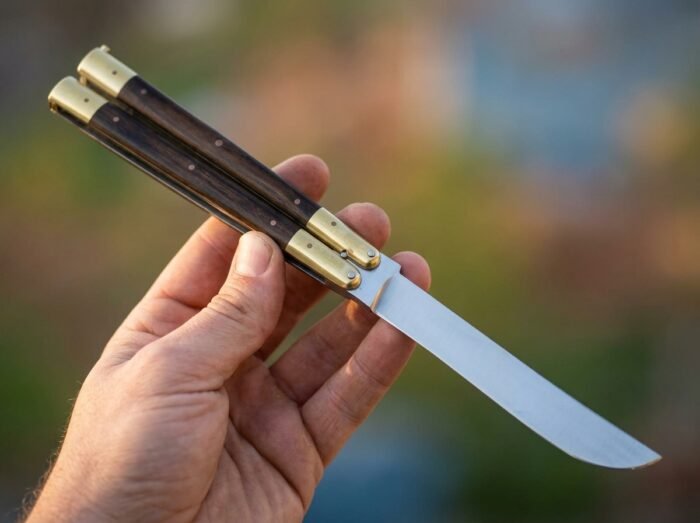 Fox balisong butterfly knife held in hand