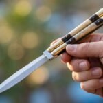 Glass Lizard Handmade VG10 Super Steel Original Filipino Balisong Butterfly Knife with Brass, Bone and Kamagong Wood Handle | 24cm EDC Flipper Gift for Him | BF-50