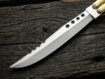 Close up of the Glow Worm balisong butterfly knife blade
