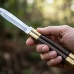 Goat Handmade VG10 Super Steel Original Filipino Balisong Butterfly Knife with Brass and Narra Wood Handle | 24cm EDC Flipper Gift for Him | BF-52