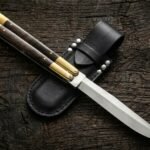 Golden-Crowned Handmade VG10 Super Steel Original Filipino Balisong Butterfly Knife with Brass and Kamagong Wood Handle | 24cm EDC Flipper Gift for Him | BF-53