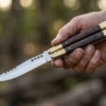Green Bee-Eater Handmade VG10 Super Steel Original Filipino Balisong Butterfly Knife with Brass and Kamagong Wood Handle | 24cm EDC Flipper Gift for Him | BF-54