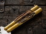 Centipede balisong butterfly knife closed
