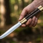 Hoopoe Handmade High Carbon Steel Original Filipino Balisong Butterfly Knife with Brass and Kamagong Wood Handle | 24cm EDC Flipper Gift for Him | BF-60