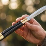 Hornbill Handmade High Carbon Steel Original Filipino Balisong Butterfly Knife with Brass and Kamagong Wood Handle | 24cm EDC Flipper Gift for Him | BF-61