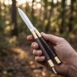 Horse Handmade High Carbon Steel Original Filipino Balisong Butterfly Knife with Brass and Kamagong Wood Handle | 24cm EDC Flipper Gift for Him | BF-62