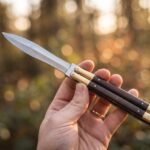 King Cobra Handmade High Carbon Steel Original Filipino Balisong Butterfly Knife with Brass and Kamagong Wood Handle | 24cm EDC Flipper Gift for Him | BF-66