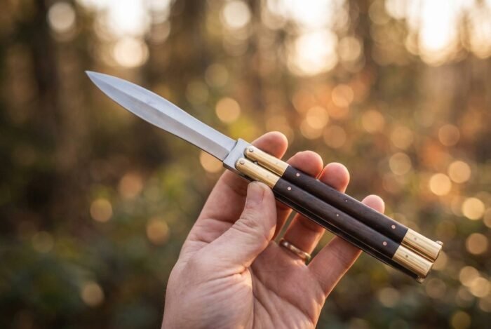 King Cobra balisong butterfly knife held in hand