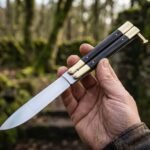 Liger Handmade High Carbon Steel Original Filipino Balisong Butterfly Knife with Brass and Kamagong Wood Handle | 24cm EDC Flipper Gift for Him | BF-70