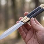 Long-Eared Handmade High Carbon Steel Original Filipino Balisong Butterfly Knife with Brass and Kamagong Wood Handle | 24cm EDC Flipper Gift for Him | BF-72