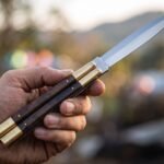 Masked Palm Handmade High Carbon Steel Original Filipino Balisong Butterfly Knife with Brass and Kamagong Wood Handle | 24cm EDC Flipper Gift for Him | BF-75