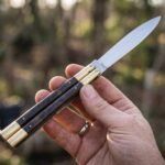 Millipede Handmade High Carbon Steel Original Filipino Balisong Butterfly Knife with Brass and Kamagong Wood Handle | 24cm EDC Flipper Gift for Him | BF-77