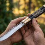 Mole Handmade D2 Tool Steel Original Filipino Balisong Butterfly Knife with Brass, Carabao Horn and Jigged Bone Handle | 29cm Full Size Collector Gift | BF-78