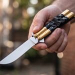 Black Widow Spider Handmade 440C Stainless Steel Original Filipino Balisong Butterfly Knife with Brass and Carabao Horn Handle | 24cm Lightweight Flipper Gift | BF-17
