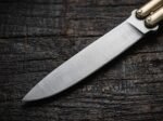 Close up of the Pangolin balisong butterfly knife blade