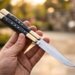 Parrot Handmade D2 Tool Steel Original Filipino Balisong Butterfly Knife with Brass and Kamagong Wood Handle | 24cm EDC Flipper Gift for Him | BF-93