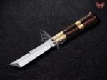 BF-98 Pandayan Traditional Series Tanto Balde D2 Steel Beautiful Butterfly Balisong Knife USA Made With Rose Wood Handle