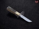 BF-122 Philippine Visayan D2 Steel Blade Butterfly Balisong Knife USA Made Gift For Him With Stag Horn Handle - Image 2
