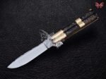BF-104 Filipino Traditional D2 Steel Beautiful Blade Butterfly Balisong Knife USA Made Gift For Him With Rose Wood Handle