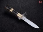 BF-104 Filipino Traditional D2 Steel Beautiful Blade Butterfly Balisong Knife USA Made Gift For Him With Rose Wood Handle - Image 2
