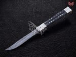 BF-128 Philippine Visayan Damascus Steel Blade Butterfly Balisong Knife USA Made Gift For Him With Beautiful Handle