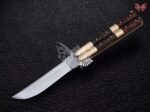BF-105 Filipino Traditional D2 Steel Beautiful Blade Butterfly Balisong Knife USA Made Gift For Him With Rose Wood Handle
