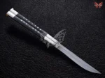 BF-130 Philippine Visayan Damascus Steel Blade Butterfly Balisong Knife USA Made Gift For Him With Beautiful Handle - Image 2
