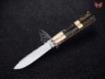 BF-110  Filipino Traditional D2 Steel Beautiful Blade Butterfly Balisong Knife USA Made Gift For Him With Rose Wood Handle