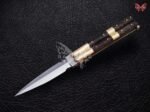 BF-111 Filipino Traditional D2 Steel Beautiful Dagger Blade Butterfly Balisong Knife USA Made Gift For Him With Rose Wood Handle