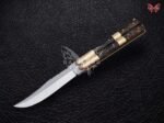 BF-112 Filipino Traditional D2 Steel Beautiful Blade Butterfly Balisong Knife USA Made Gift For Him With Rose Wood Handle