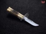 BF-121 Philippine Visayan D2 Steel Blade Butterfly Balisong Knife USA Made Gift For Him With Stag Horn Handle - Image 2