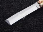 BF-100 Filipino Traditional Series D2 Steel Beautiful Tanto Blade Butterfly Balisong Knife USA Made With Rose Wood Handle - Image 3